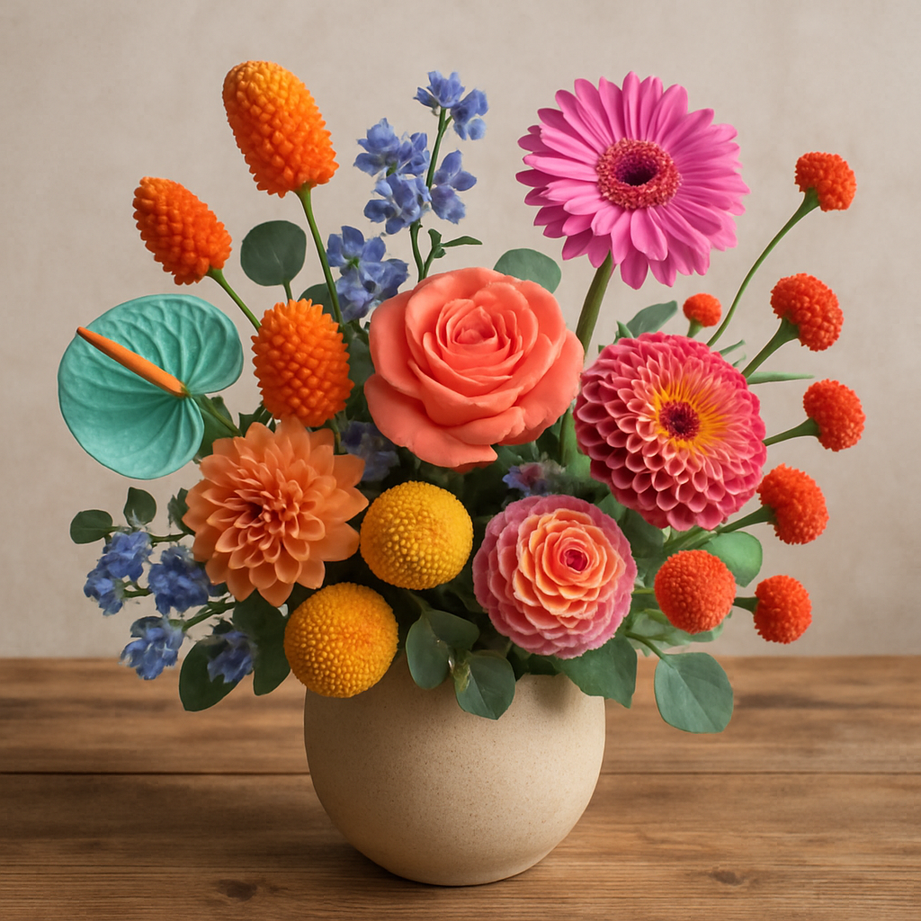 A creative flower arrangement